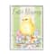 Stupell Industries Easter Blessings Text Striped Yellow Chick Egg Basket Framed Giclee Art